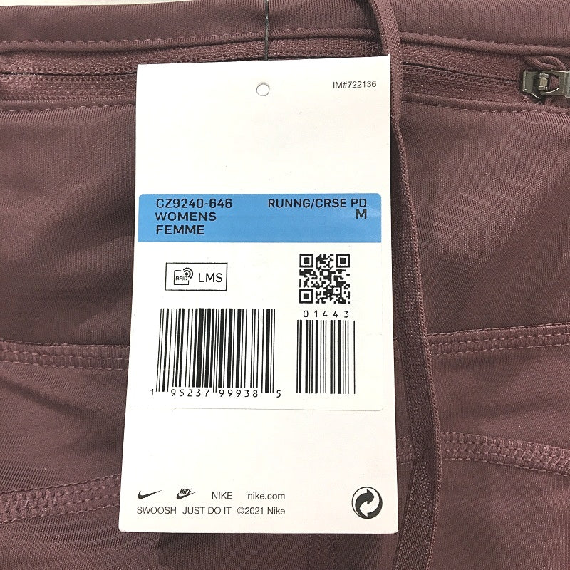 Nike Fast Pocket Mid Rise Plum Purple Running Leggings Ladies Size Medium NEW