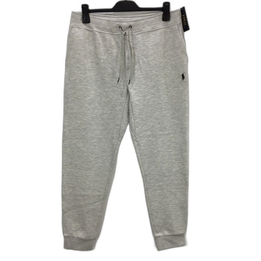 Ralph Lauren Polo Double Knit Drawstring Grey Jogger Pants Mens Size Large NEW