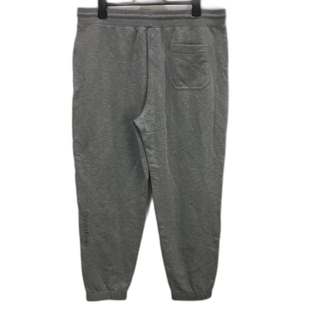 Calvin Klein Brushed Cotton Terry Heather Grey Jogger Pants Mens Size XL NEW