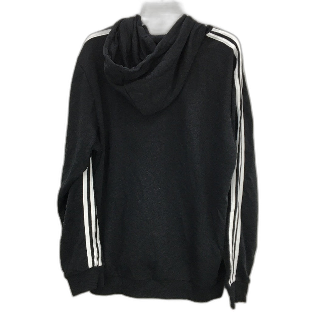 Adidas Essentials 3 Stripes French Terry Black Pullover Hoodie Mens Size XL NEW