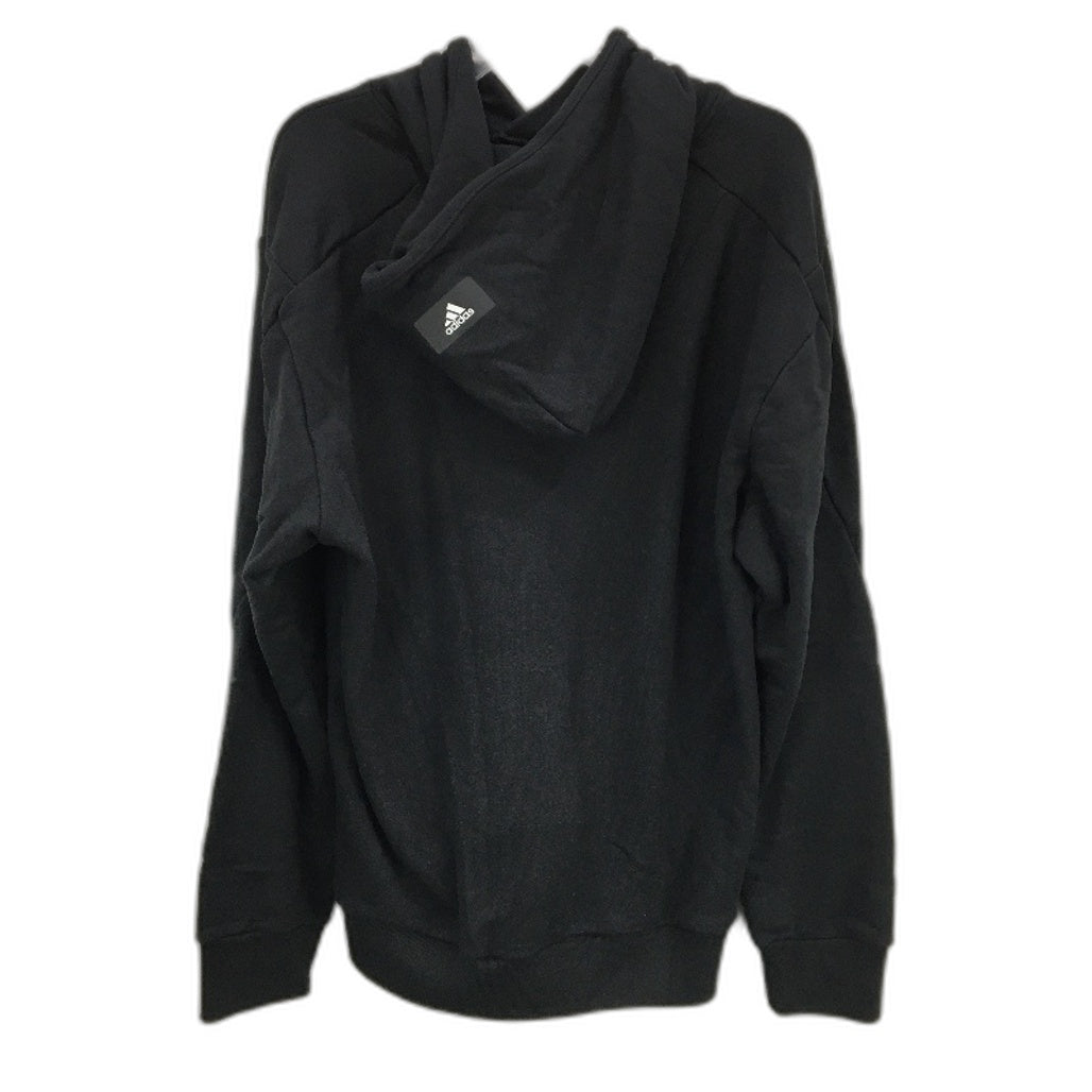 Adidas Future Icons Logo Graphic Black Pullover Hoodie Mens Size Large NEW