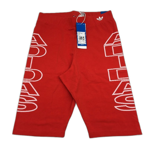 Adidas Mid-Waist Letter Short Tight Fit Vivid Red Tights Ladies Size UK 14 NEW