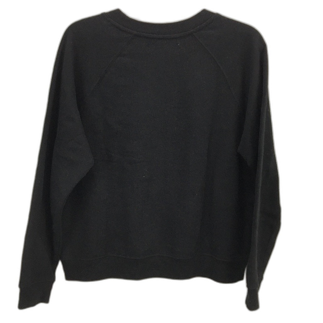 Calvin Klein Jeans Classic Logo Plush Fleece Black Jumper Ladies Size Large