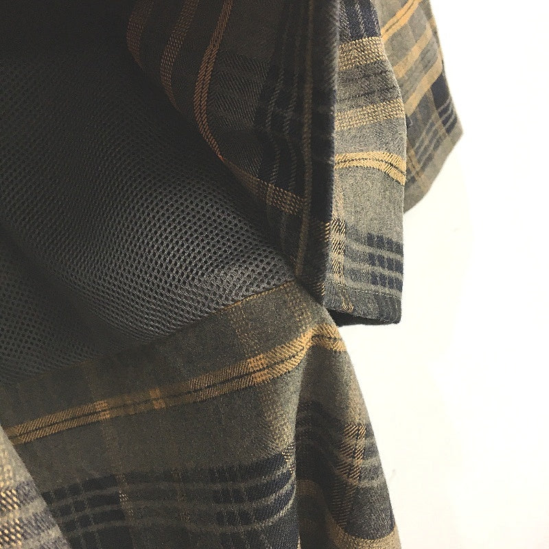 Snake Hole Plaid Runner Orange Black Boxy Zip-Thru Shirt Mens Size XL NEW