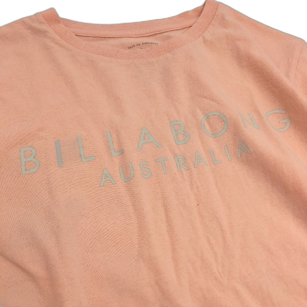 Billabong Basic Essentials Peach Pink Cotton T-Shirt Ladies Size Small