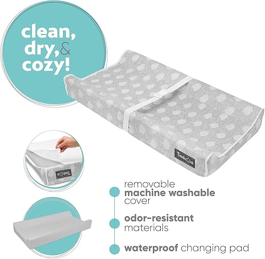Timkos Baby Waterproof Changing Pad Mat With Removeable Cover Non Slip NEW