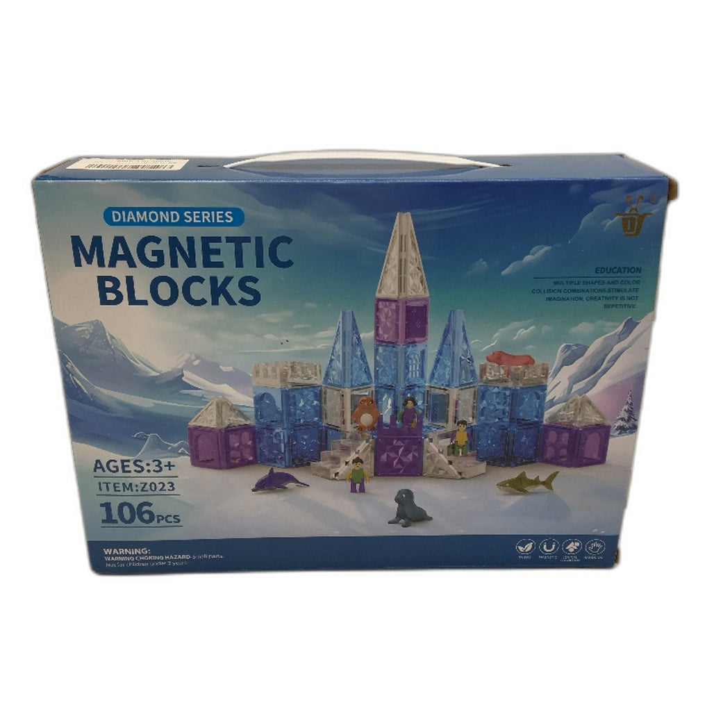 Diamond Series 106PCS Magnetic Building Blocks Tiles 3D Puzzle Sensory Toys NEW