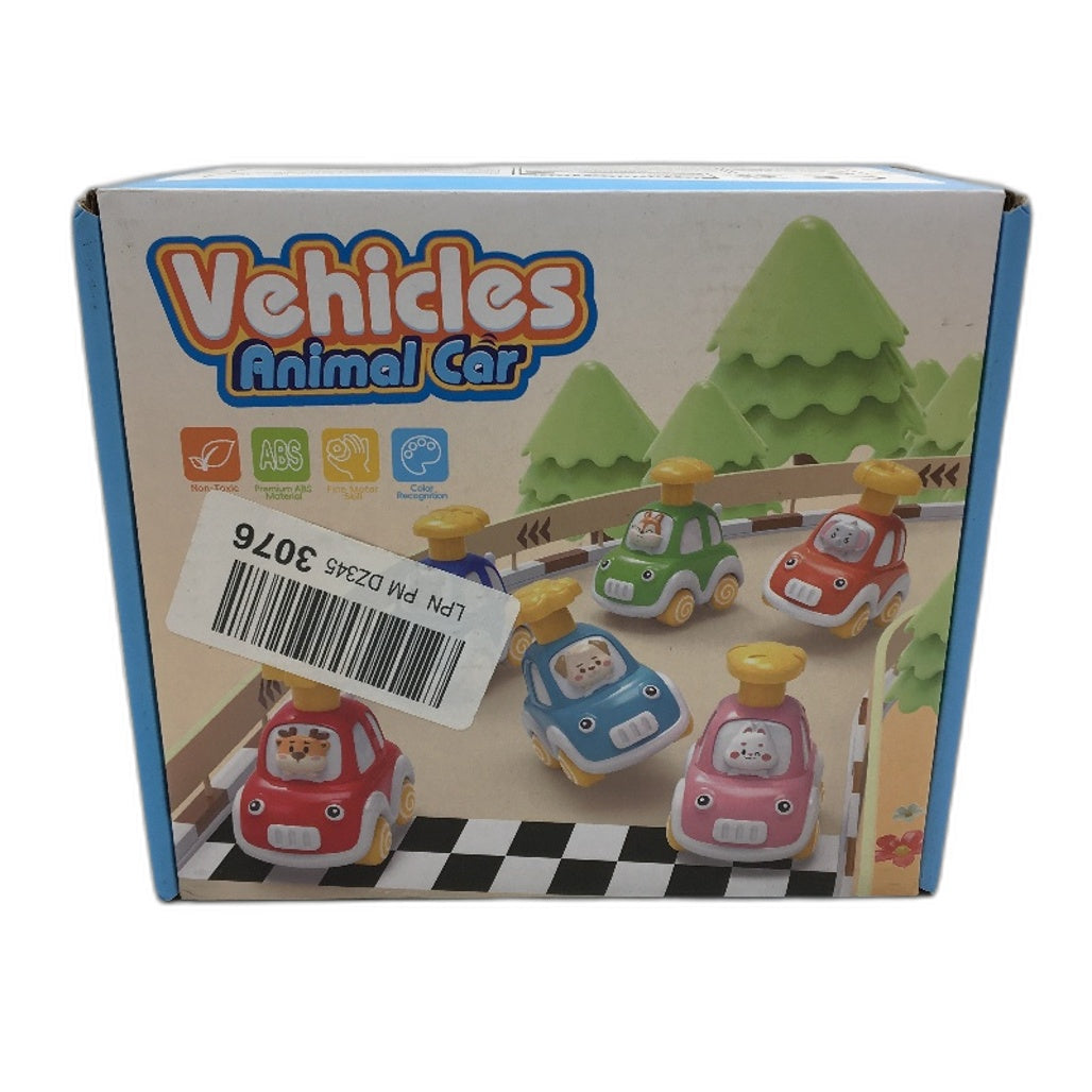TooyBing Press And Go 6 Pack Animal Car Toys For Toddlers Age 12 Months+ NEW