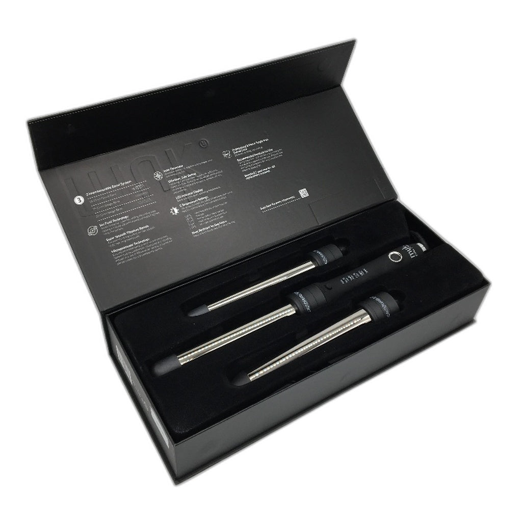 Muk Professional Series Curl Stick 3 Interchangeable Barrels Hair Curler NEW