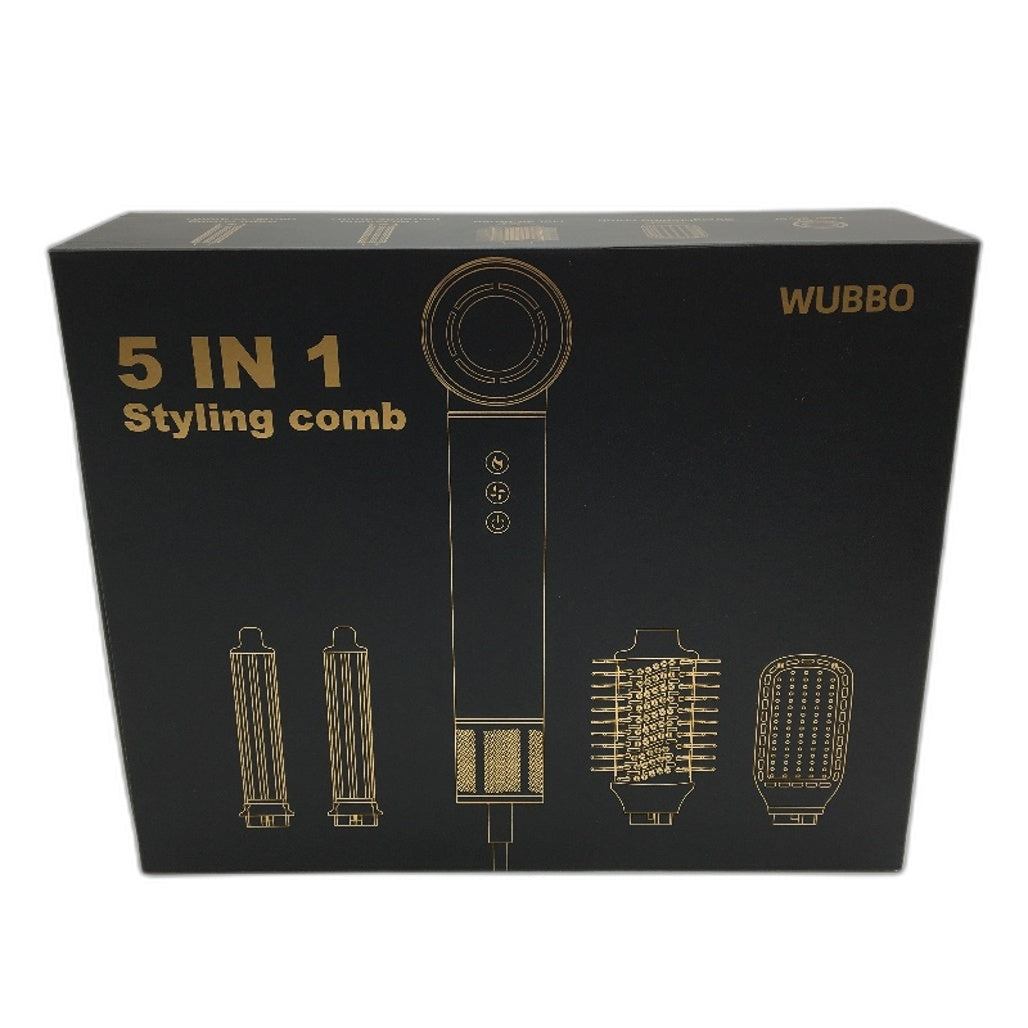 WUBBO 5 In 1 Multifunctional High Speed Hair Curler Dryer Brush Negative Ion NEW