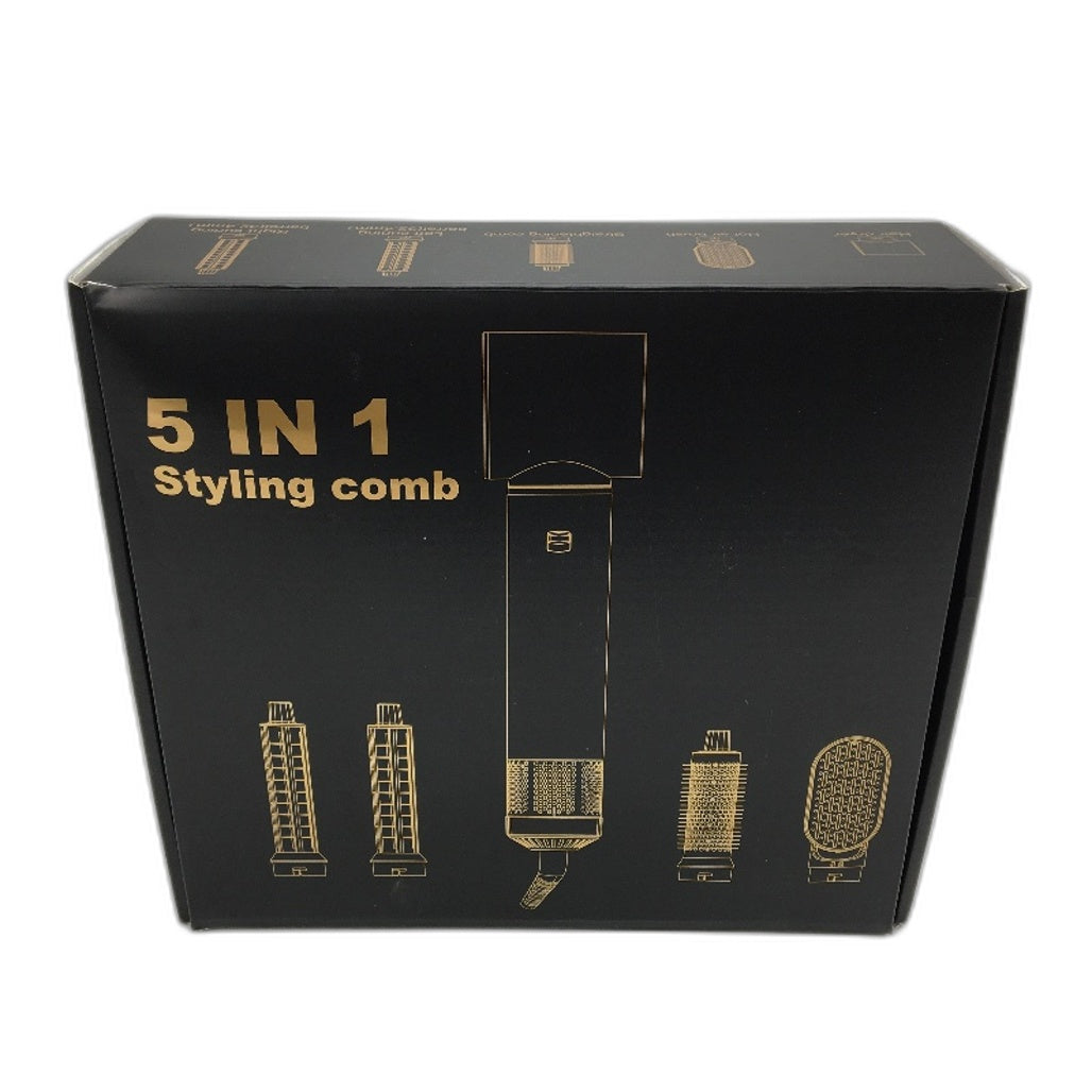 Hot Air Brush Styling Comb 5 In 1 Hair Curler Blow Dryer Styling Tool Set NEW