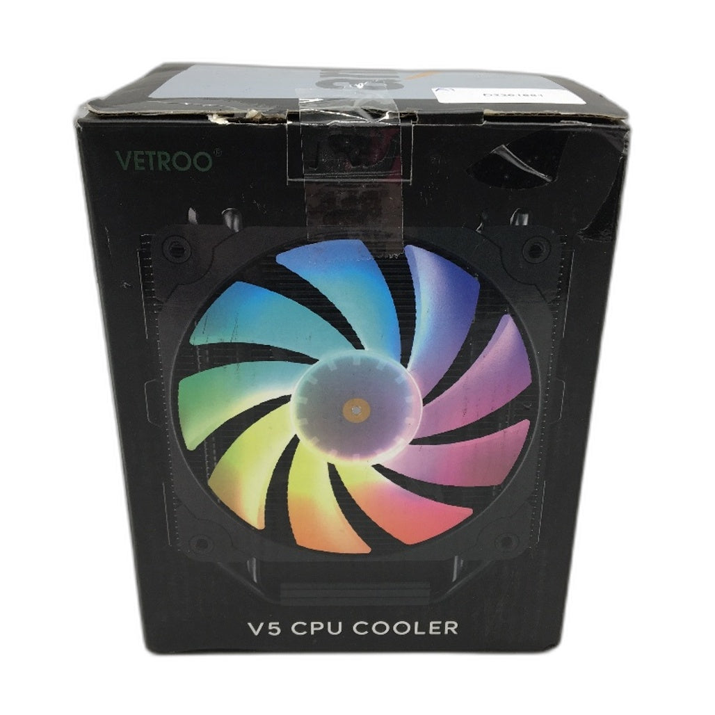 VETROO V5 CPU Cooler Cooling Fan With 5 Heat Pipes RGB Lighting Low Noise NEW