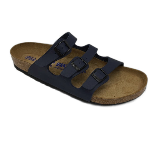 Birkenstock Classic Florida Blue Regular Fit 3 Strap Slides EU 42 L11 M9 NEW