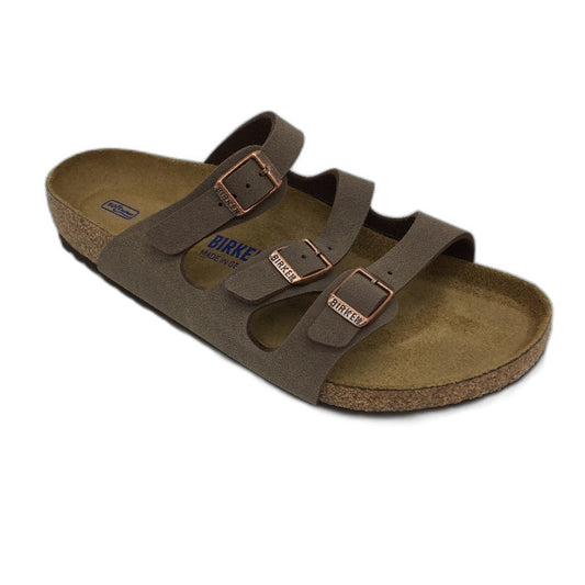 Birkenstock Classic Florida Mocca Regular Fit 3 Strap Slides EU 41 L10 M8 NEW