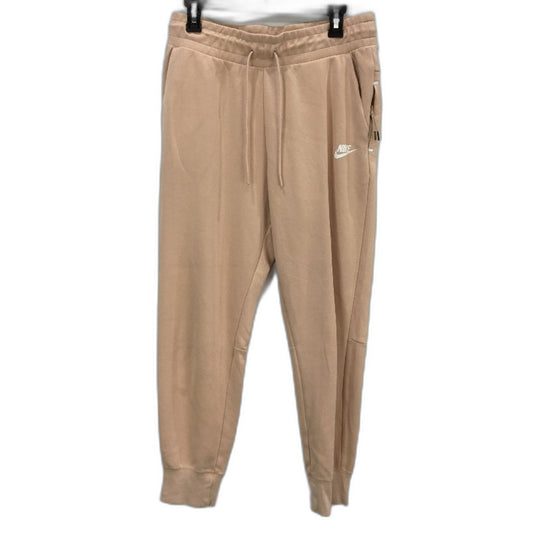 Nike Peach Tan Slim Fit Elastic Waist Casual Cotton Track Pants Ladies Size M