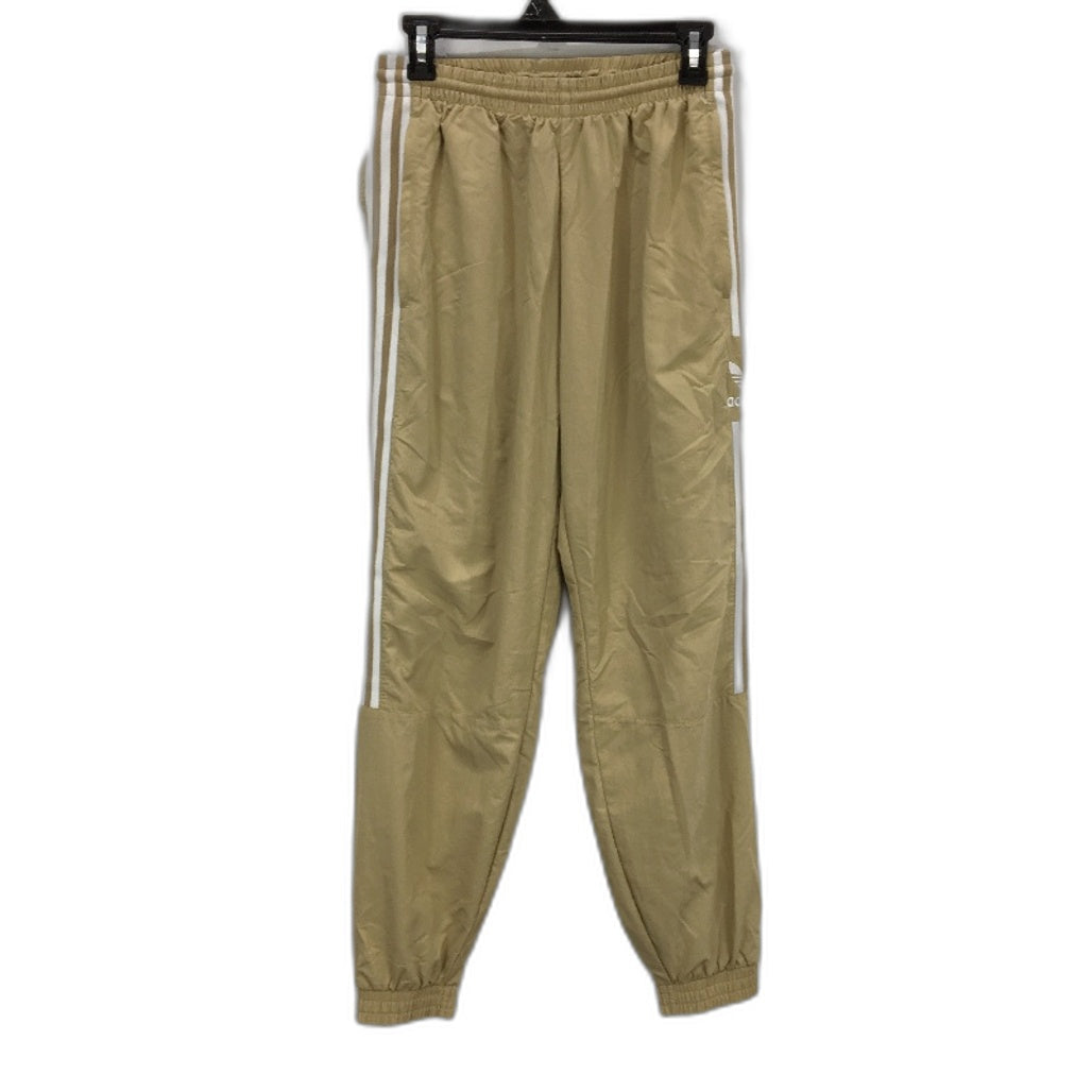 Adidas Elastic Waist Parachute Style Loose Fit Khaki Track Pants Unisex Size S