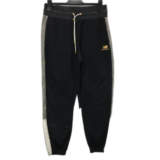 New Balance Black, Gold & White Parachute Trim Casual Track Pants Ladies Size M