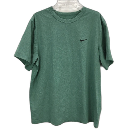 Nike Dri-Fit Moss Green Basic Stretch Activewear Sports T-Shirt Mens Size L