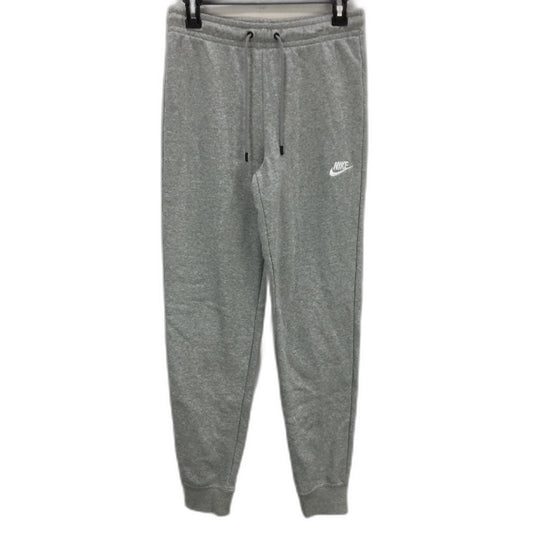 Nike Grey Marle Cotton Blend Fleece Lined Elastic Waist Track Pants Ladies Small