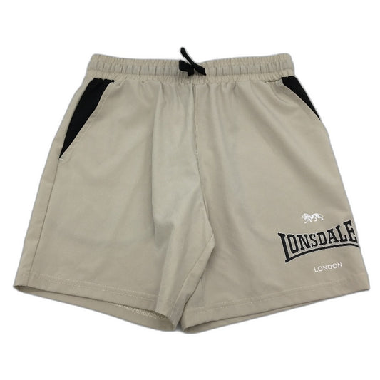 Lonsdale London Khaki Tan & Black Accented Sports Shorts Youth Size 10