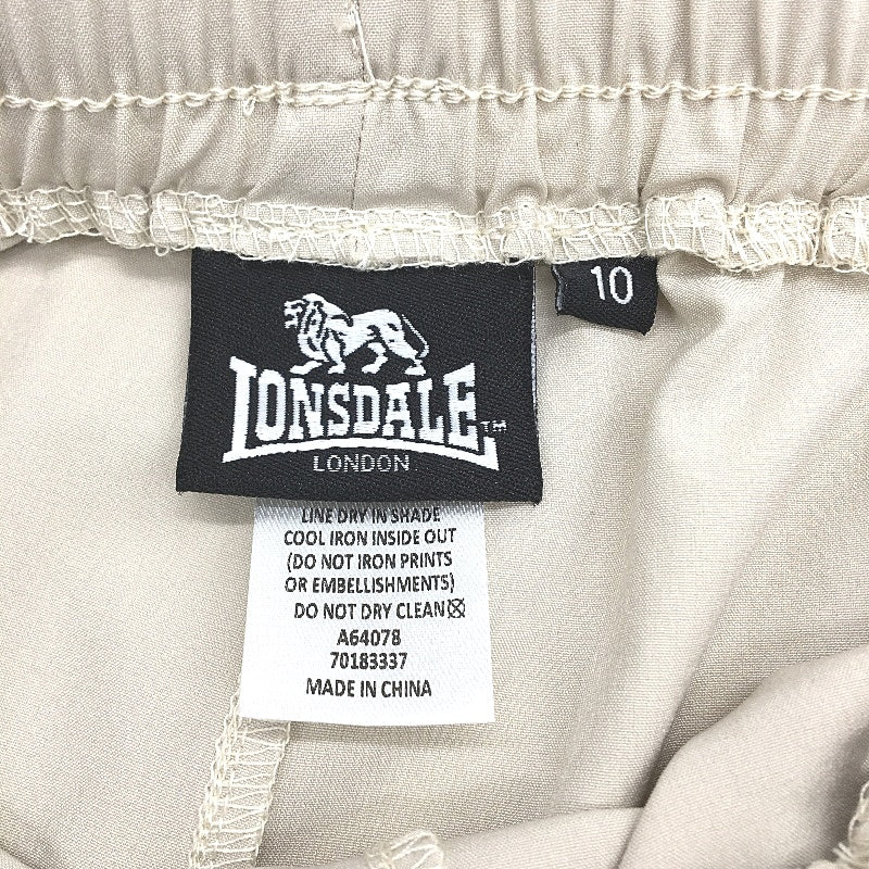 Lonsdale London Khaki Tan & Black Accented Sports Shorts Youth Size 10