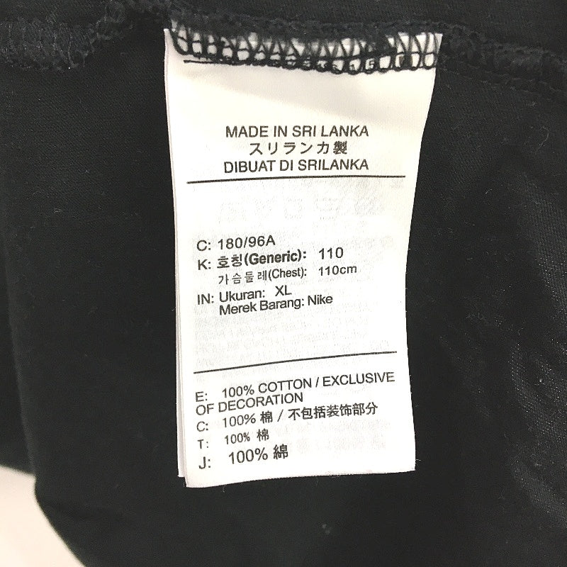 Nike Black Printed Tick Logo Cotton Short Sleeve Classic T-Shirt Mens Size XL