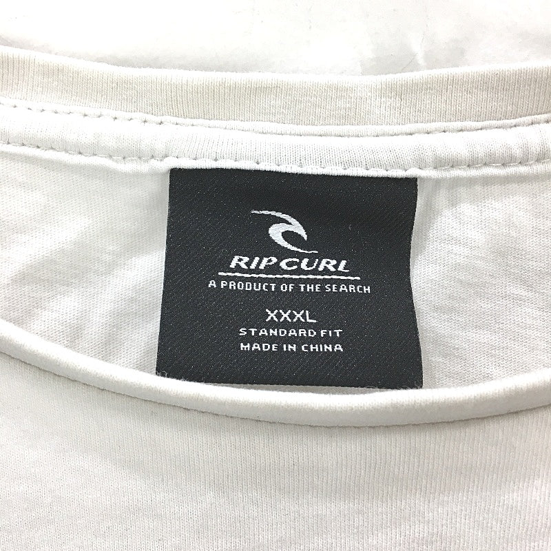 Rip Curl Cream Striped Standard Cotton Short Sleeve Classic T-Shirt Mens 3XL