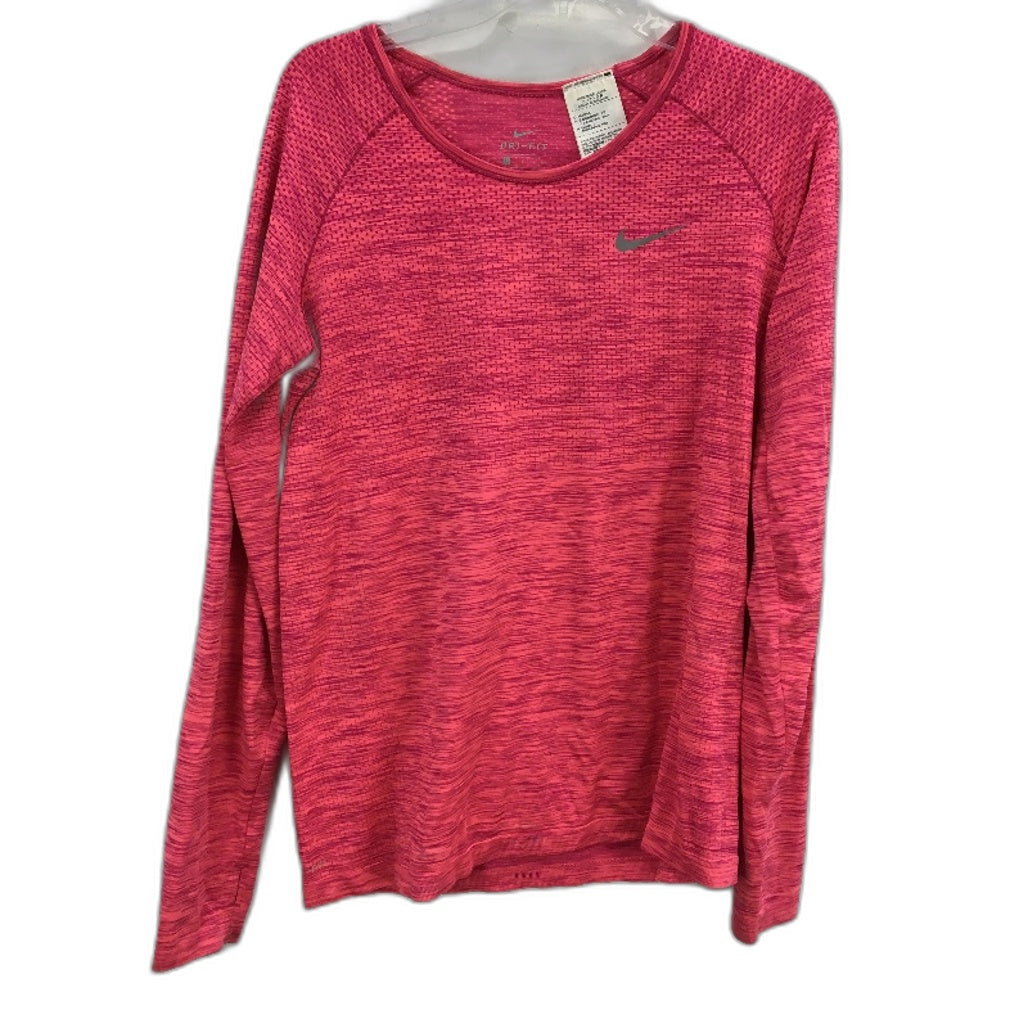 Nike Dri-Fit Hot Pink Long Sleeve Activewear Sports Top Ladies Size Large