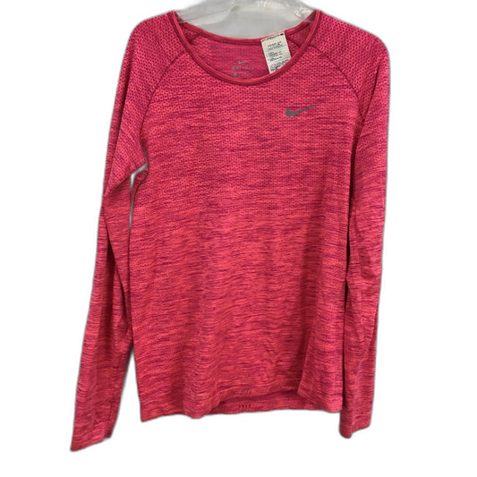 Nike Dri-Fit Hot Pink Long Sleeve Activewear Sports Top Ladies Size Large
