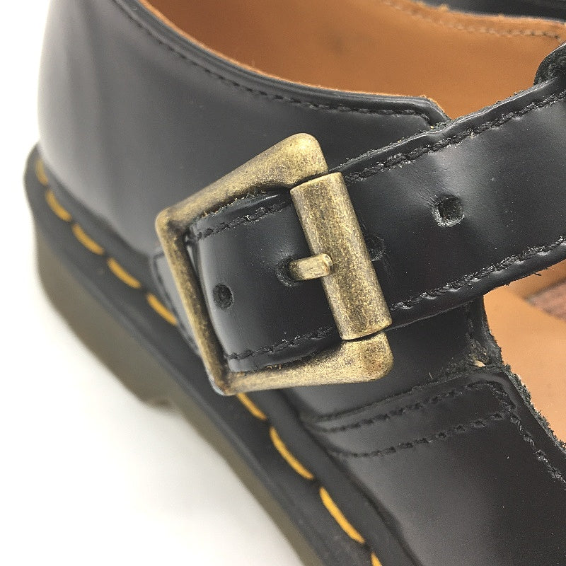 Dr Martin Black Polley T Bar Mary Jane Leather Shoes Ladies EU 38 US 7 UK 5