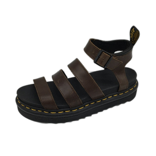 Dr Martin Soft Wear Brown Leather Blaire Sandal Shoes Ladies EU 40 US 8.5 UK 6.5