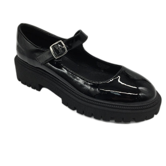 Therapy Black Patent Buckle Mary Jane Shoes Ladies AU 10 Ex-Display