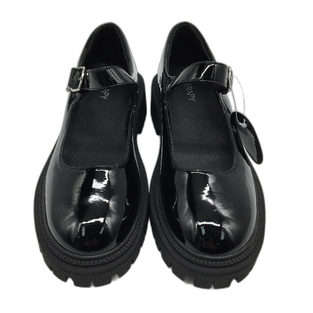 Therapy Black Patent Buckle Mary Jane Shoes Ladies AU 10 Ex-Display