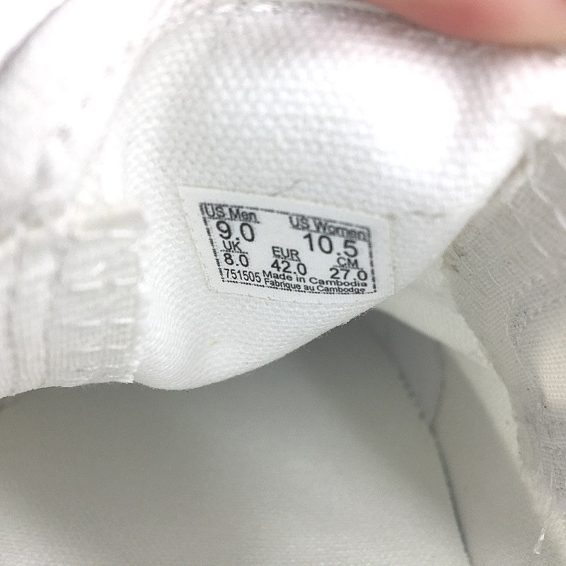 Vans White Classic Slip On Old Skool Skate Shoes Unisex US M9 L10.5 EU 42 NEW