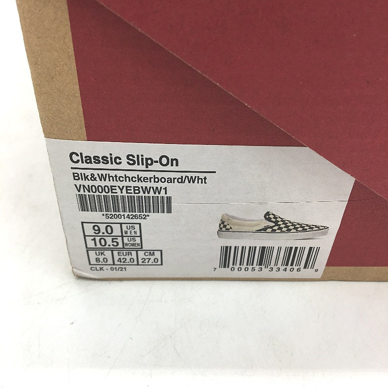 Vans Classic Slip On Chekered Old Skool Skate Shoes Unisex US M9 L10.5 EU 42 NEW