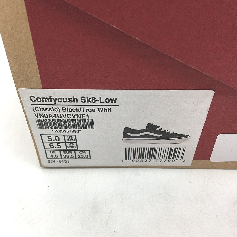 Vans Black Suede Comfycush Sk8-Low Skate Sneakers Unisex US M5 L6.5 EU 36.5 NEW