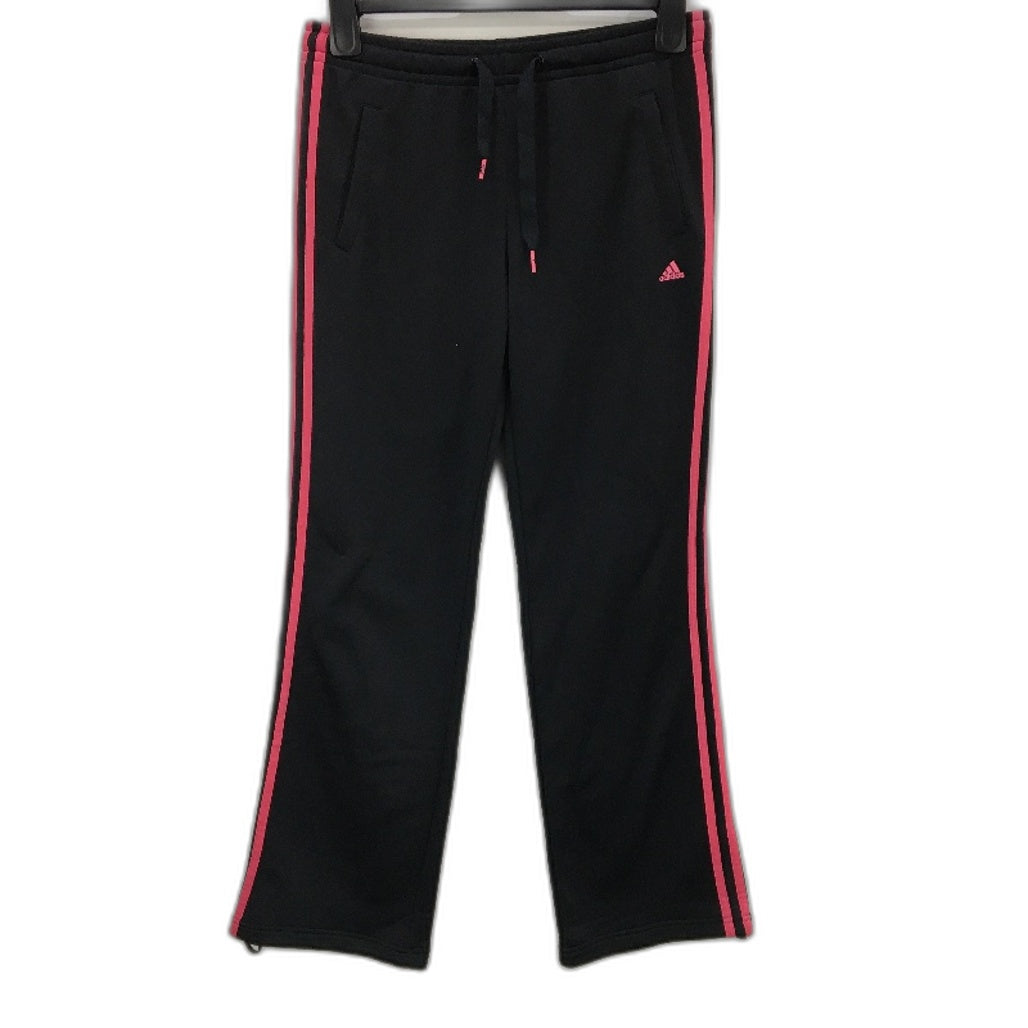 Adidas Climalite Black Pink Lined French Terry Trackpants Ladies Size Small