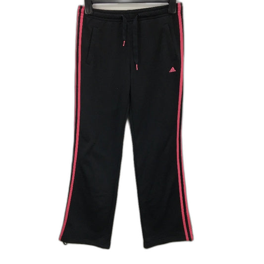 Adidas Climalite Black Pink Lined French Terry Trackpants Ladies Size Small