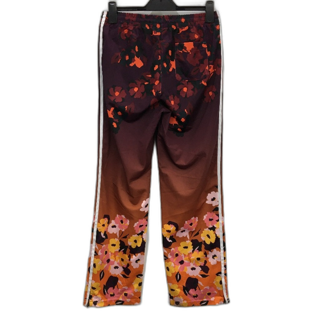 Adidas HER Studio London Orange Burgundy Floral Trackpants Ladies Size UK 14