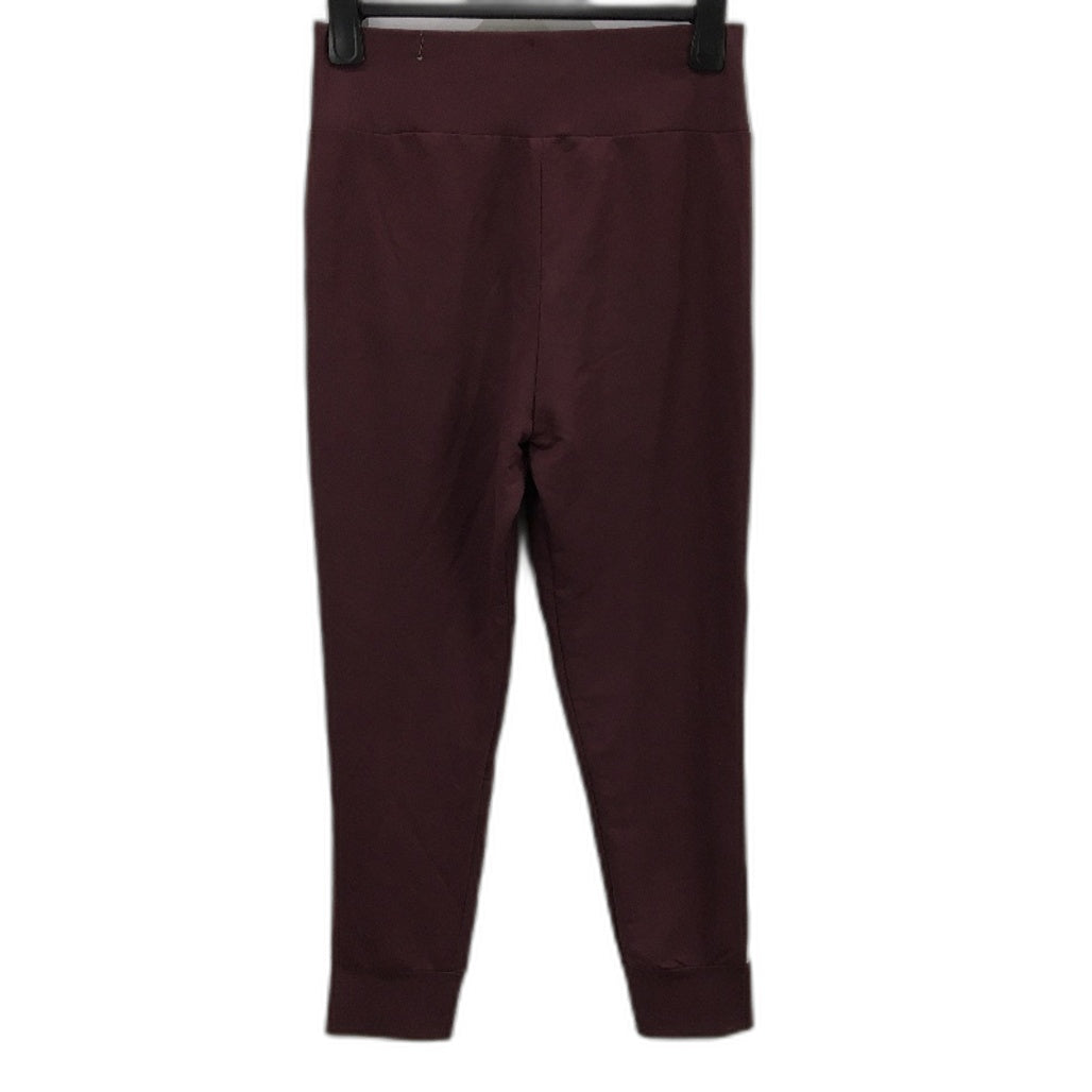Puma High Waisted Logo Burgundy Red Drawstring Trackpants Ladies Size Small