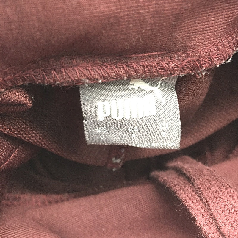 Puma High Waisted Logo Burgundy Red Drawstring Trackpants Ladies Size Small
