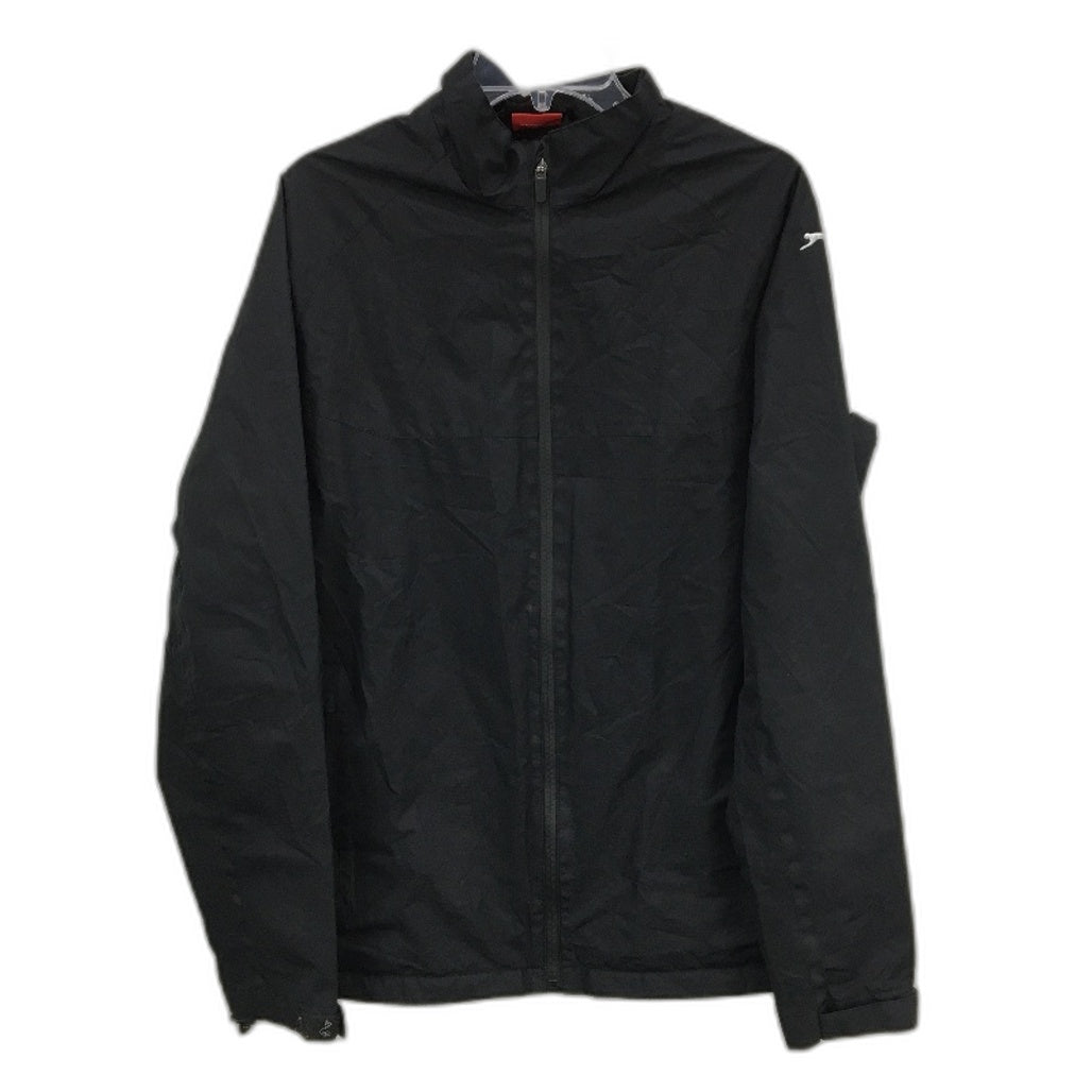 Slazenger Full Zip Black Weatherproof Rain Jacket Mens Size Medium