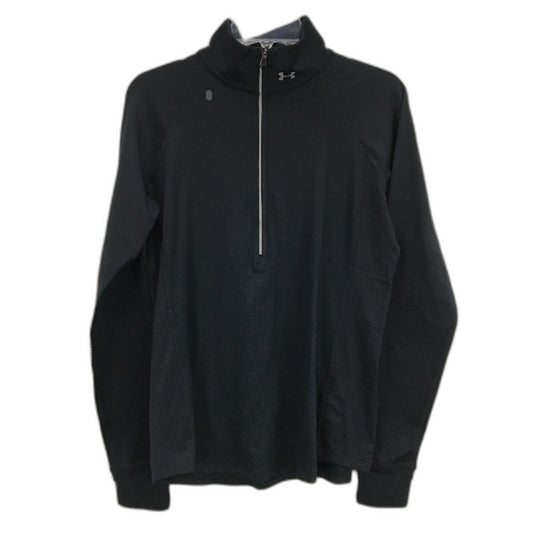 Under Armour Threadborne Run True Half Zip Black T-Shirt Ladies Size Large