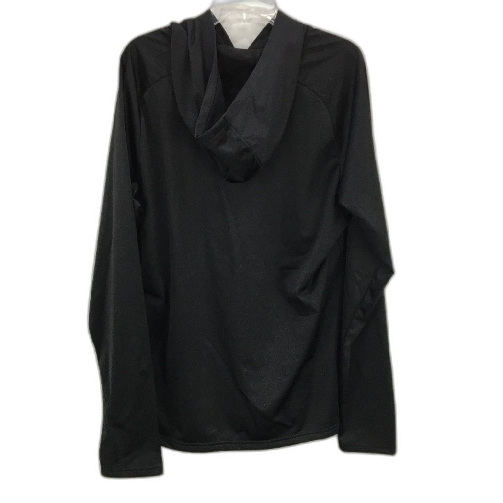 Puma DryCell Satin Fleece Lined Pullover Black Hooded Sweatshirt Men Size XL