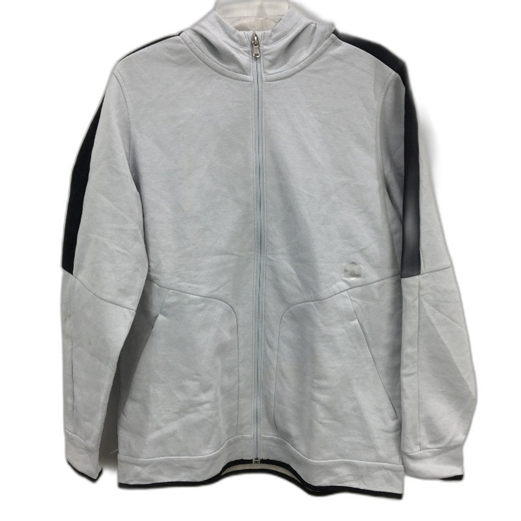 Under Armour Recovery Fleece Silver Full Zip Hooded Sweatshirt Men Size Medium