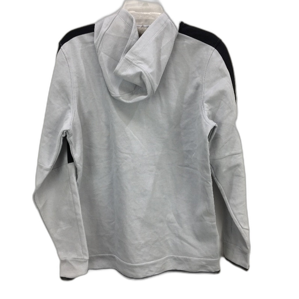 Under Armour Recovery Fleece Silver Full Zip Hooded Sweatshirt Men Size Medium