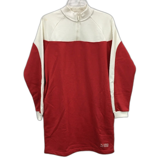 Puma 1948 Quarter Zip Red White Turtleneck Crew Mini Dress Ladies Size UK 10