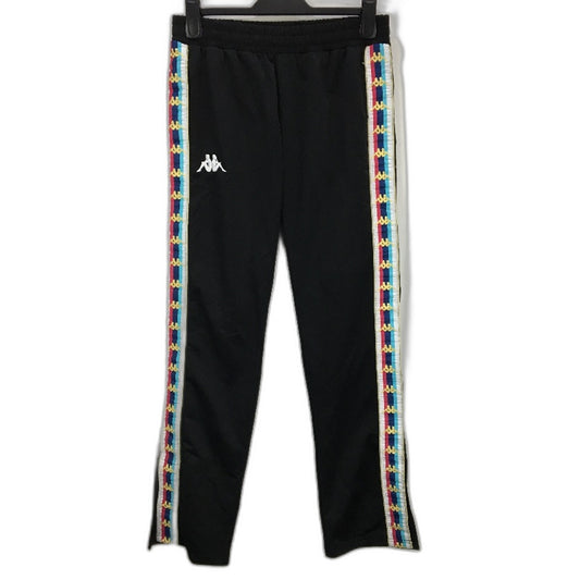 Kappa Logo Stripe Black Side Slit High Rise Trackpants Ladies Size Medium