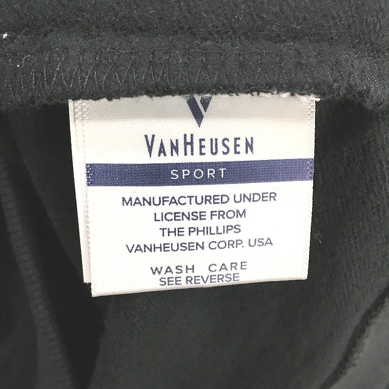 Van Heusen Solid Black Cottom Blend Snug Fit Crew Neck Sweatshirt Mens Size XL