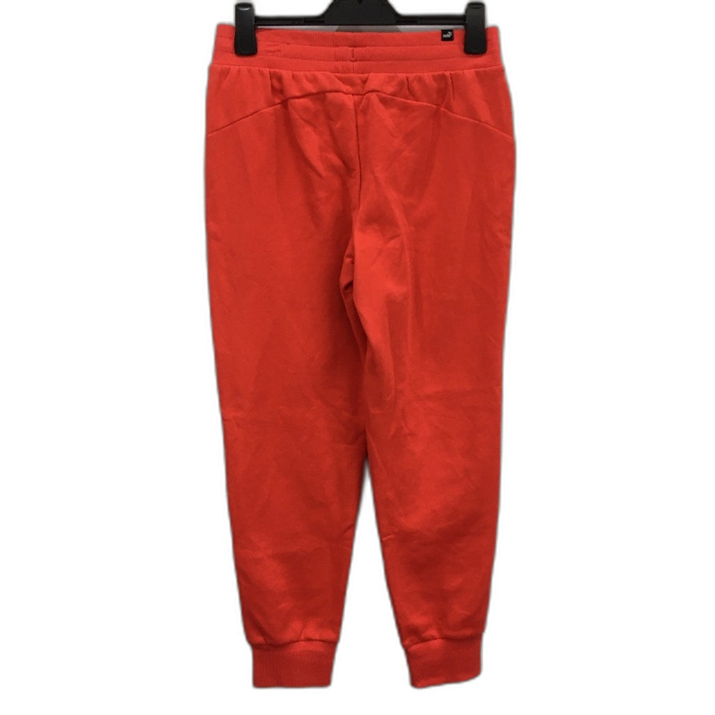 Puma Essentials Logo Blood Orange Fleece Sweatpants Ladies Size Medium